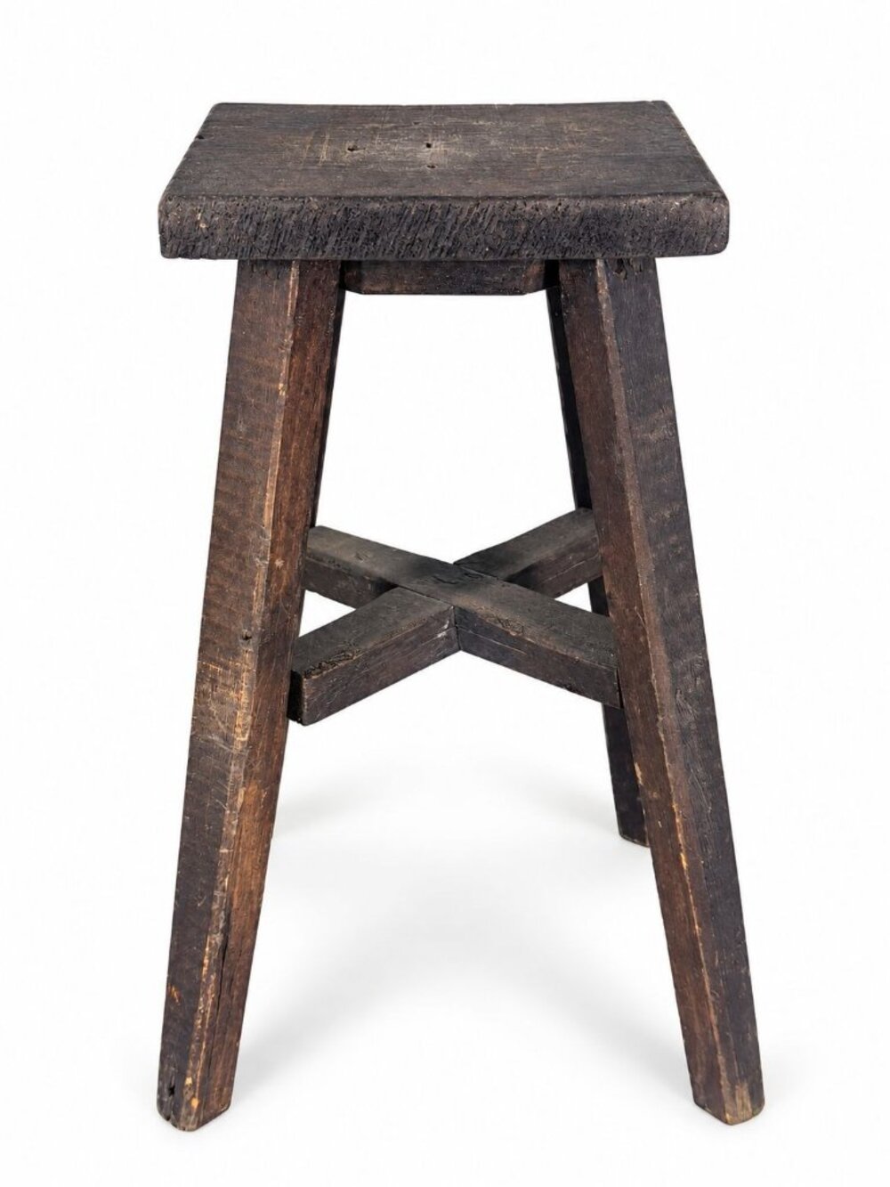 Wooden Stool Handmade Milking Small End Table Antique Primitive Accent Furniture
